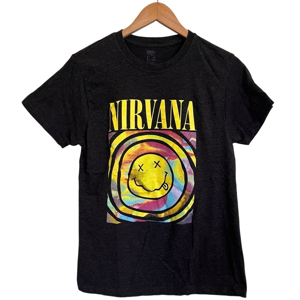 Nirvana Short Sleeve Graphic T-Shirt - Black Size L